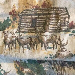 FLANNEL SHEETS Big Buck 🦌 Does Grizzly Canoe Fish 🎣  West Point Stevens NPLVC